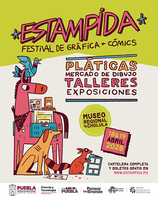 Estampida: el festival que lleva a Cholula la ilustración y gráfica contemporáneas